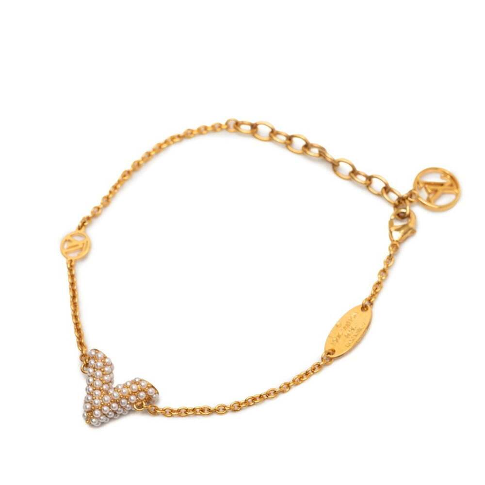 LOUIS VUITTON Gold Pearl Charm Bracelet - Picture 2 of 8